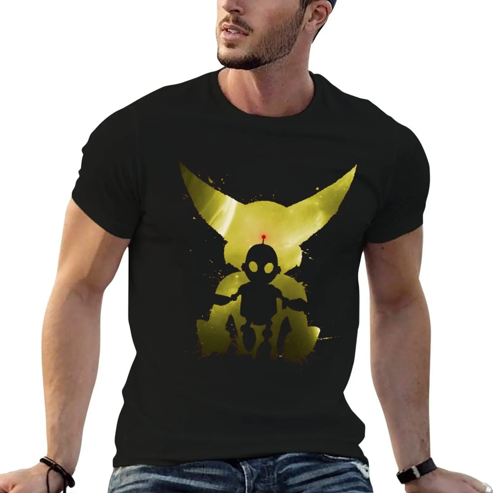 

man t Ratchet cotton mens Clank and T-Shirt Galaxy Yellow Clank Ratchet graphic shirt amp t shirts Galaxy Yellow,