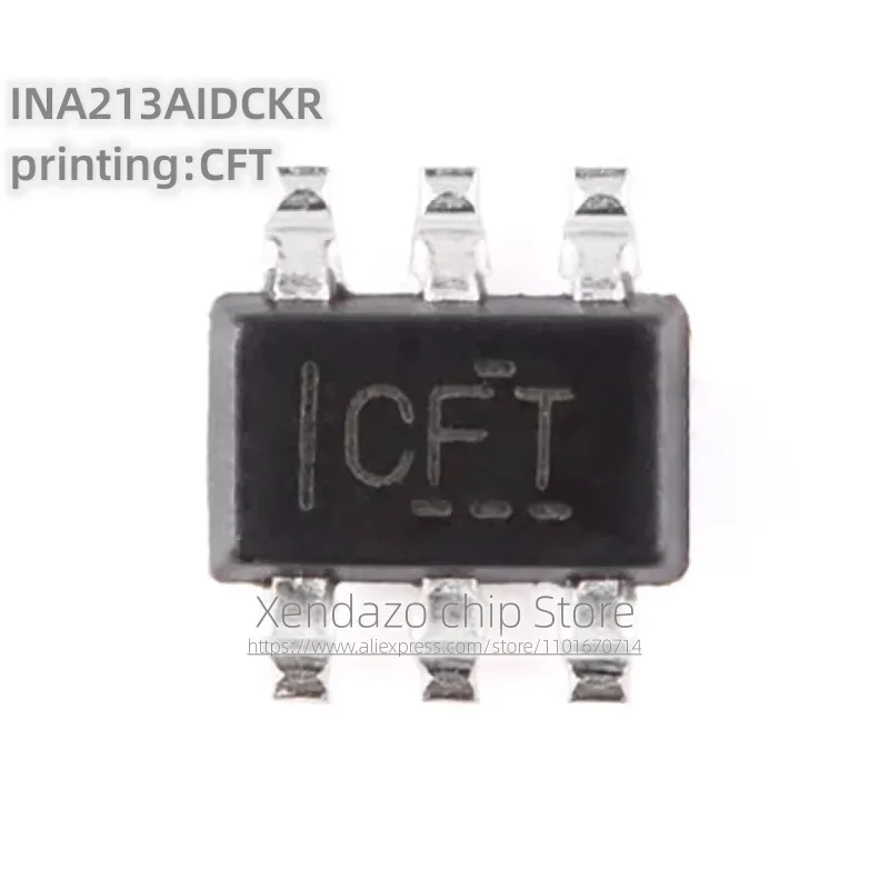 10pcs/lot INA213AIDCKR printing CFT SC-70-6 package Original genuine Bidirectional current sensing amplifier chip