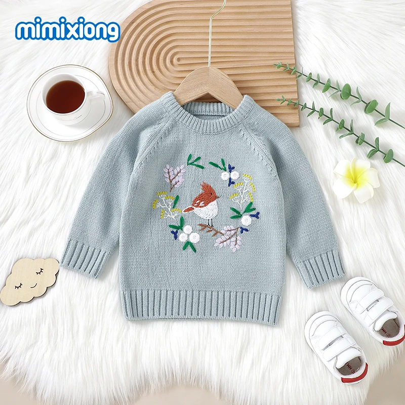 

Пуловер вязаный детский с длинным рукавом, на осень/зиму