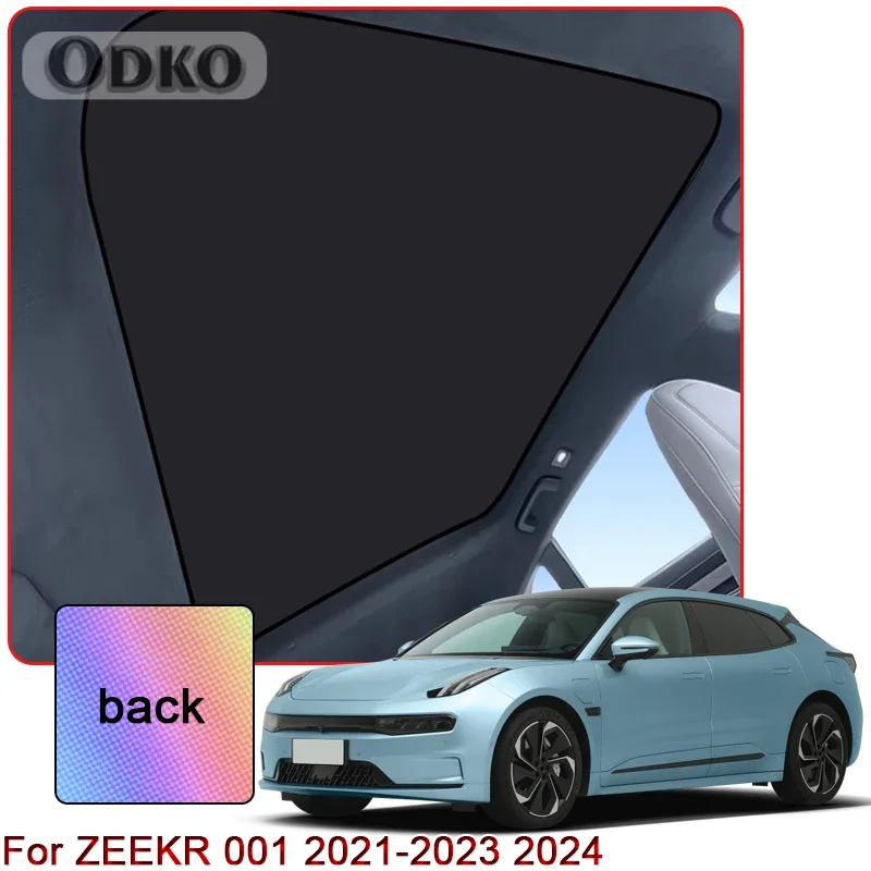 Colorful Ice Crystal Car Roof Sunshade For ZEEKR 001 2021-2023 2024 Car Clip-on Sunroof Skylight Blind Shading Cover Accessory 