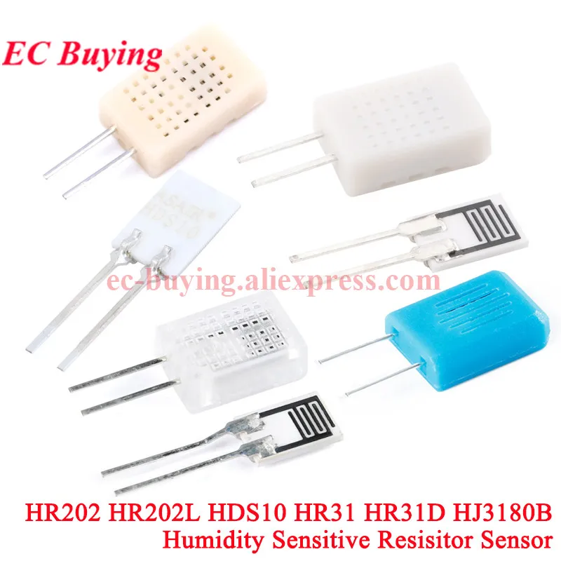 1-20 piezas HR31 HR31D HR202 HR202L HJ3180B HDS10 higrómetro Sensor de humedad módulo Sensor de elemento de resistencia sensible con estuche