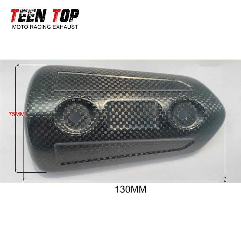 40-63mm Diameter Motorcycle Exhaust Muffler Carbon Fiber Protector Heat Shield Cover Guard Anti-scalding Cover Pit Dirt Bike