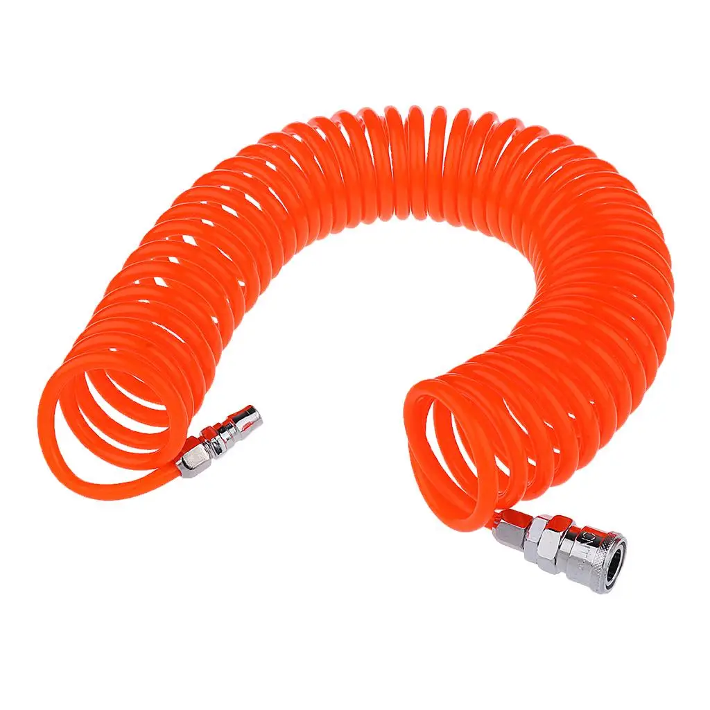 9M 8mm x 5mm Retractable PU Recoil Air Hose Spring Tube Compressor Air Tool