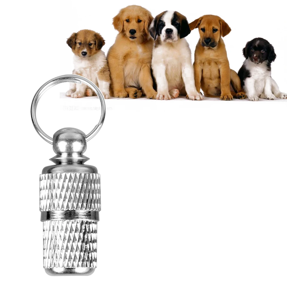 

2 Pcs Pet ID Identification Tag Dog Tube Label Name Barrel Lightweight Owner Information