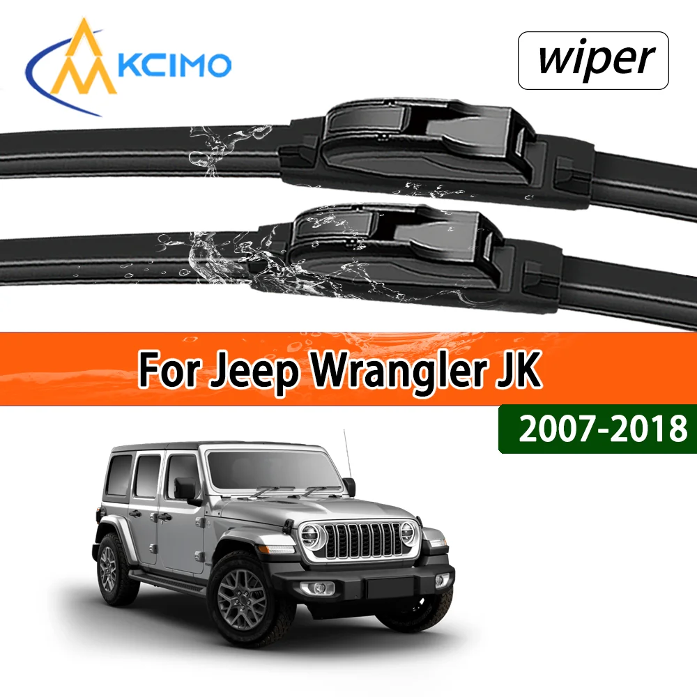 

For Jeep Wrangler JK 2007–2018 Vehicle Models Compatible Stable Quiet Front Windshield Wipers Auto Window Replacement Parts