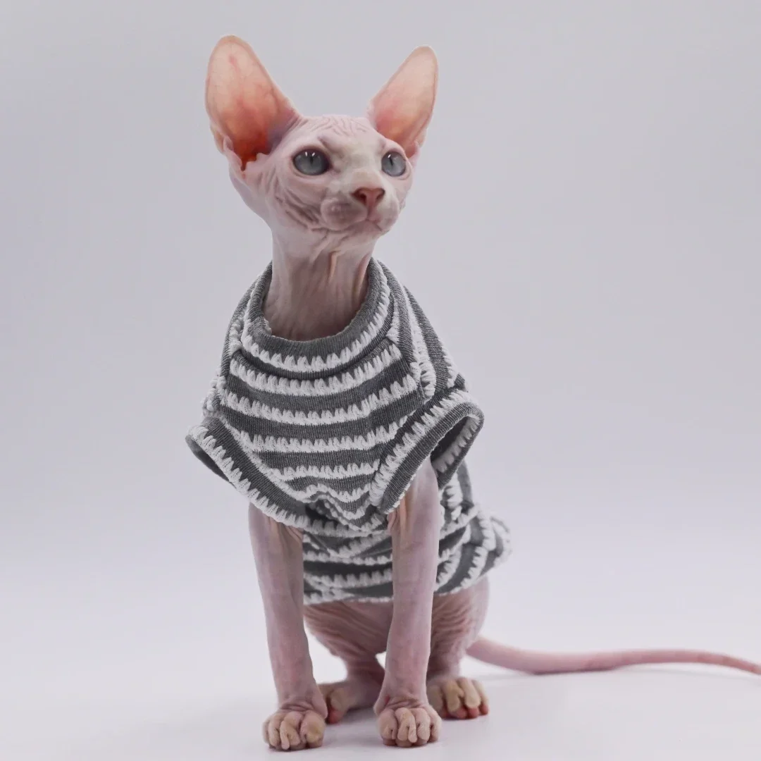 Sphynx ropa cómoda y transpirable para gatos, ropa de primavera y verano para gatos sin pelo, Alex Rex,Cornish,Peterbald