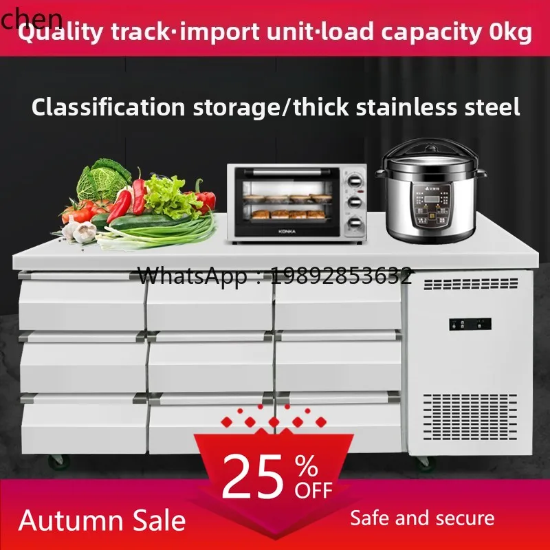 

air-cooled drawer-type refrigerator drawer-type fresh-keeping workbench air-cooled freezer platform refrigerator