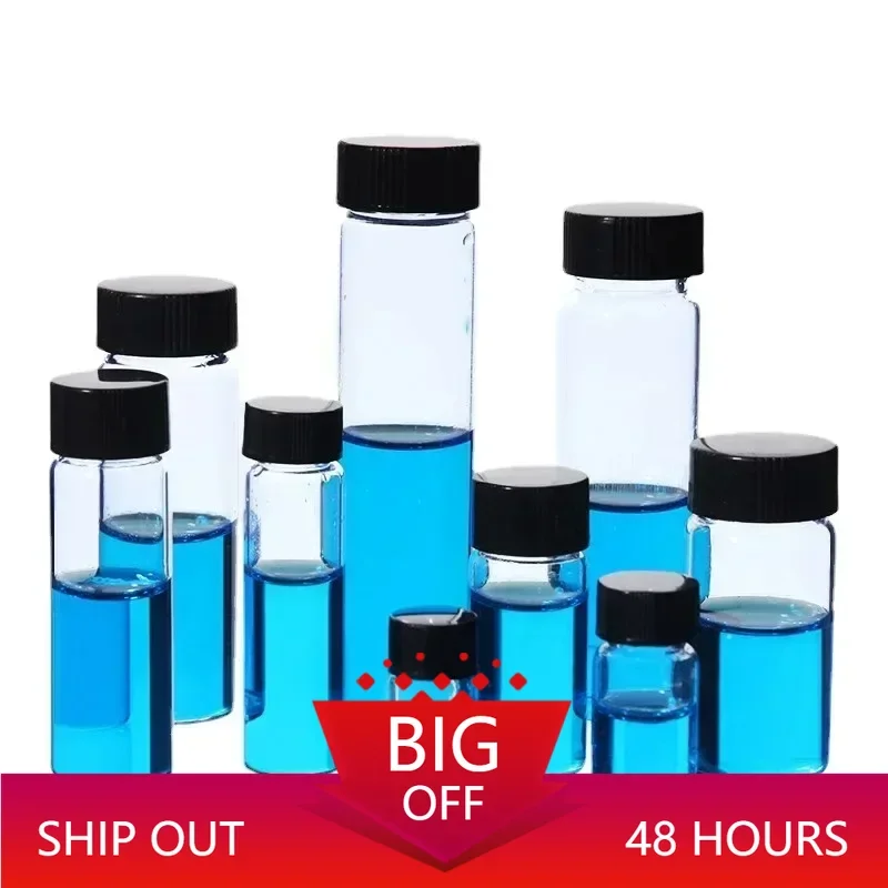 

2mL-60mL Glass Sample Bottle Brown Amber Screw with Plastic Cap and PE Pad Laboratory Chemistry Equipment