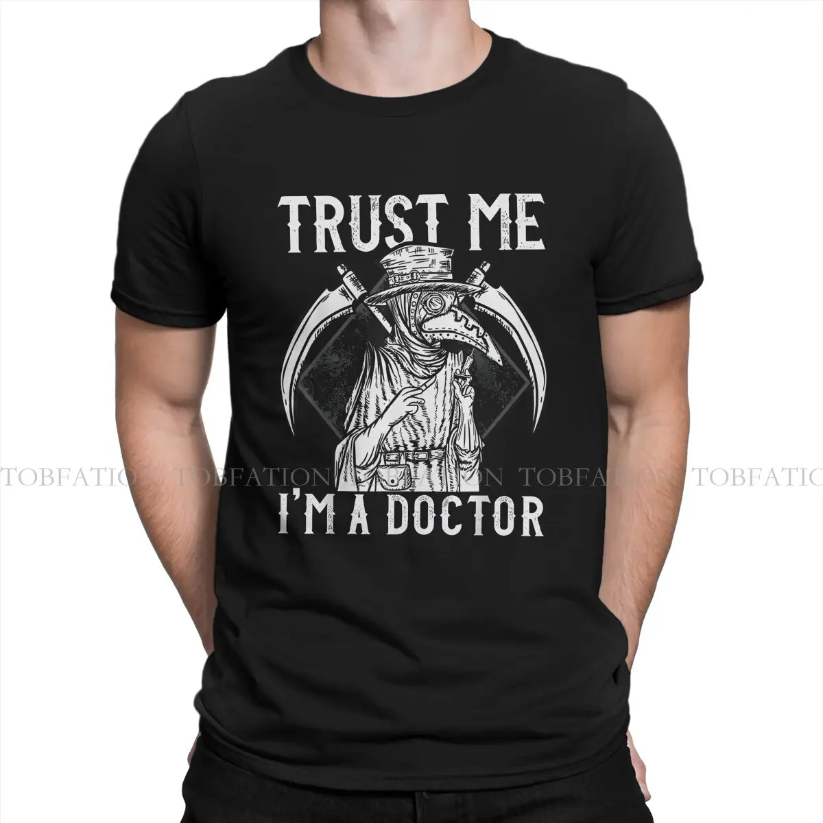 

Мужская футболка Trust Me I'm A Doctor Steampunk l, топы с круглым вырезом и надписью «Доктор чумы», 100% хлопок, футболка с юмором, идея для подарка высшего качества