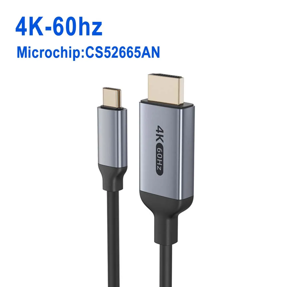 8K USB C naar HDMI-kabel 8K@60Hz 4K@120Hz Vergulde stekkers Type-C naar HDMl 2.1Cord Thunderbolt 3/4/5 Compatibel voor MacBook IPadPro