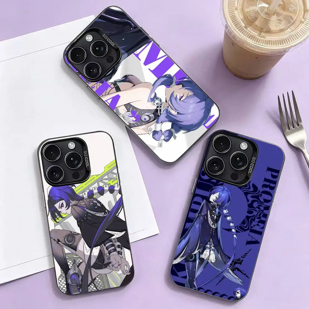 

P-Promeia ZZZ Phone Case For iPhone 17,16,15,14,13,12,11 Plus,Pro Max,XS,Colorful Silver Black Cover