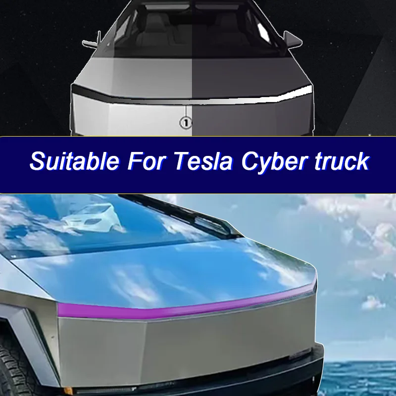 For Tesla Cybertruck 2024-Up PPF TPU Smart Photochromic Headlight Protection Film Self-healing Anti-scratch Film