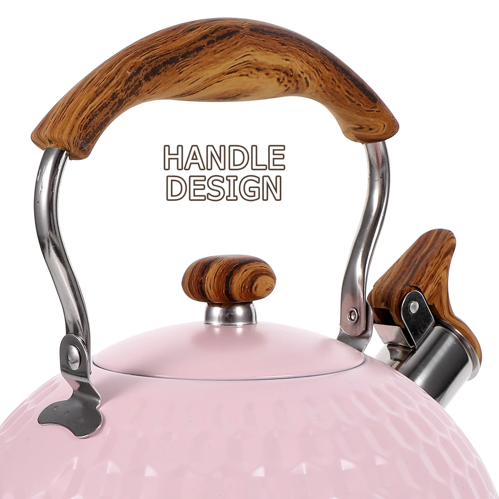 

Stainless Steel Whistling Tea Kettle Metal Pot Boiling Kettle Hot Water Pot for Home Kitchen Whistling Teakettle