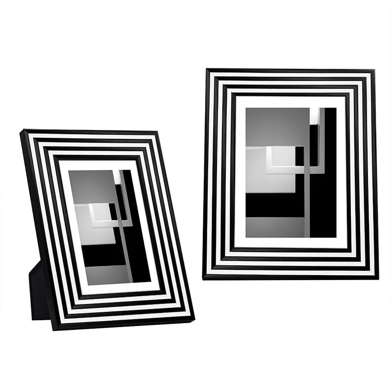 

Nordic Light Luxury Solid Wood Picture Frame 6 Inch 7 Inch 10 Inch Table Table Model Room Soft Decoration Table Ornaments