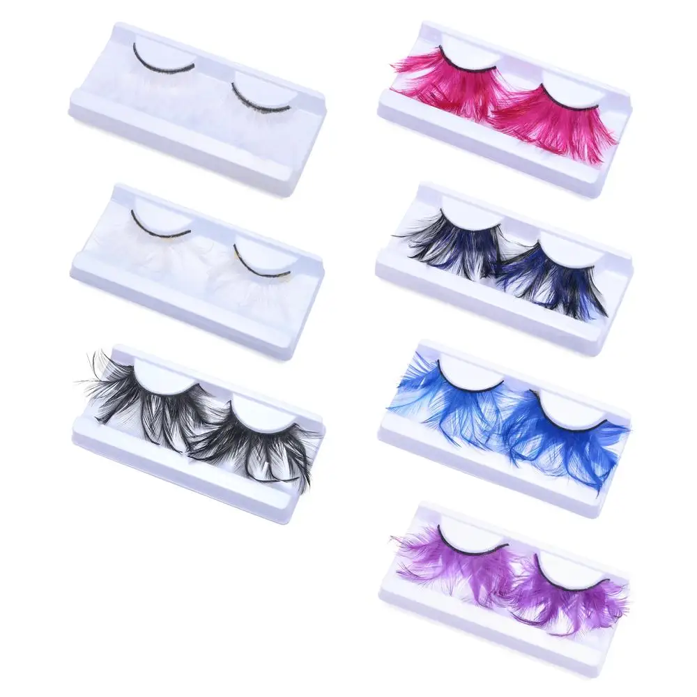 Halloween False Eyelashes Long Eyelash Extension False Eyelashes Exaggerated Feather False Lashes for Masquerade Party Cosplay