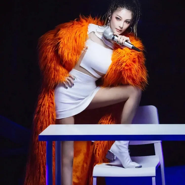 

KIDCRKJ Winter Women Mink Fur Jacket Pure Color Lapel Collar Plush Artificial Fur Coat For Female Long Female Warm Faux Fur Coat