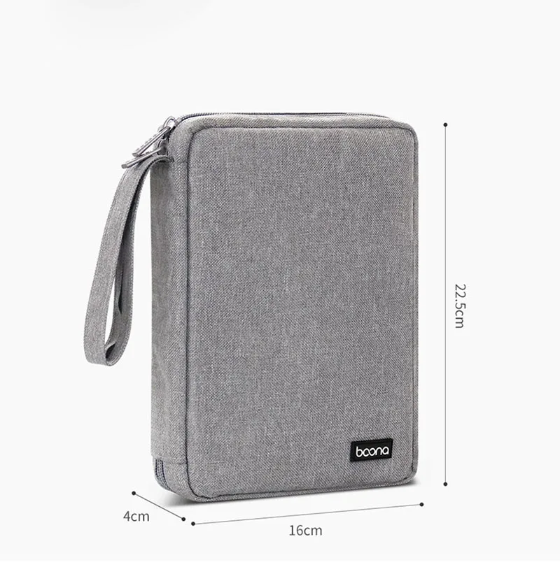 Travel Cable Organizer Pouch Electronic Accessories Carry Case Portable  All-in-One Storage Bag for Cord Hard Drive iPad Mini