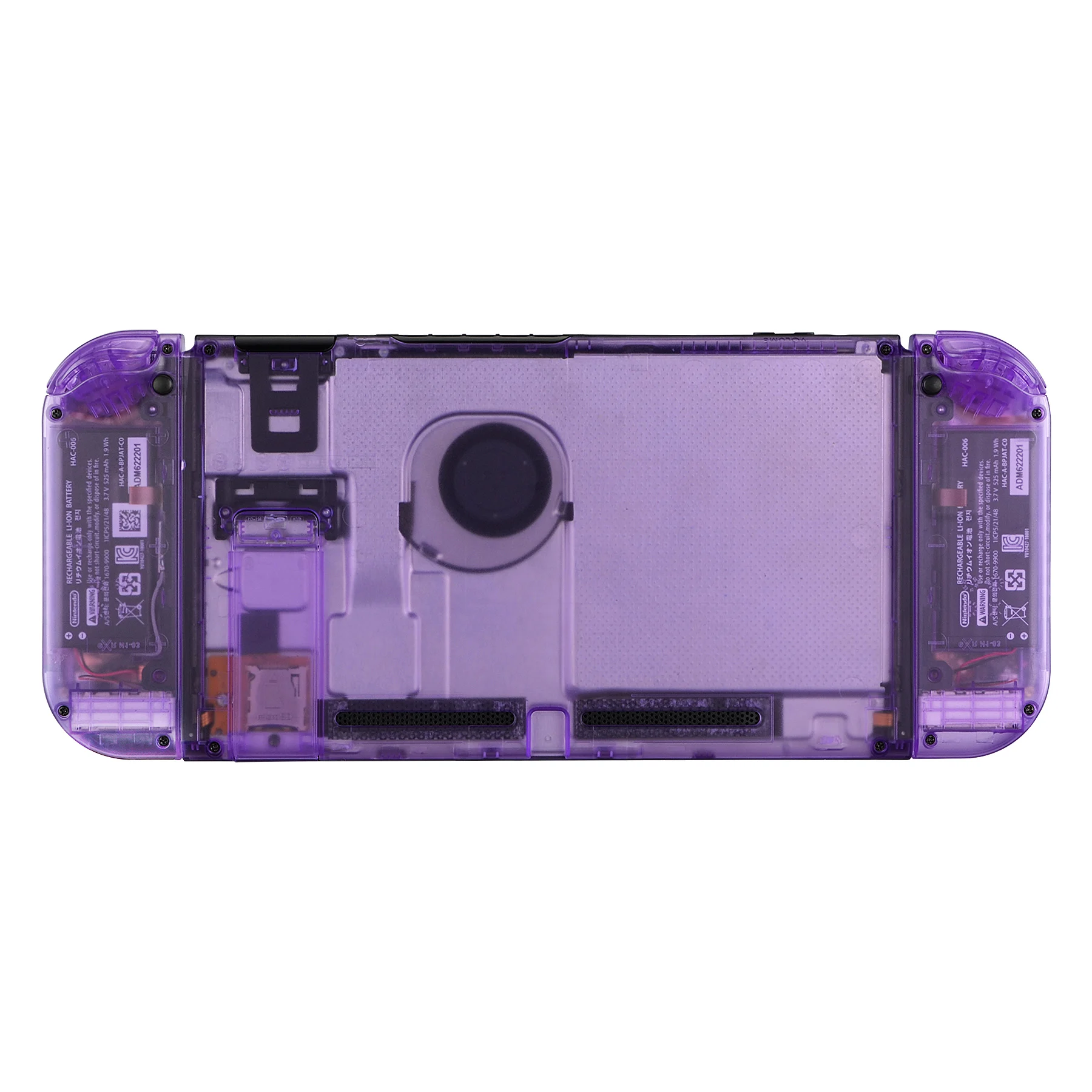 eXtremeRate DIY Housing Shell W/Buttons for Nintendo Switch - Clear Atomic Purple