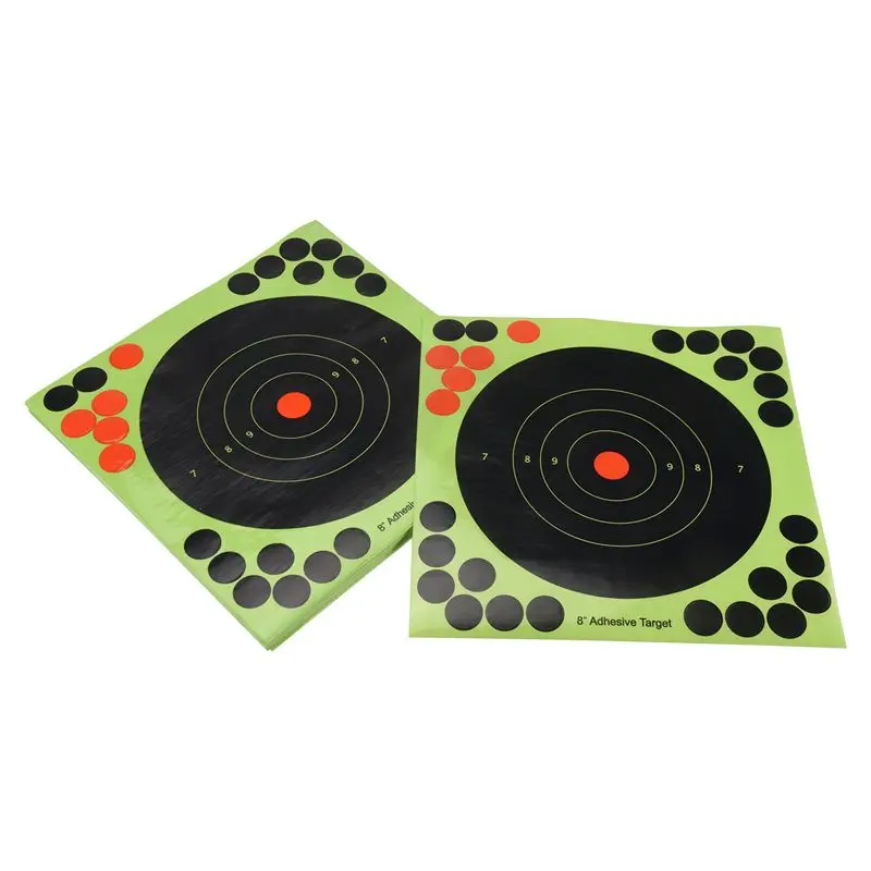 Budget-Friendly 50Pcs/Set Hunting Targets 8X8 Inch Self Adhesive Paper Reactive Splatter Targets Stickers