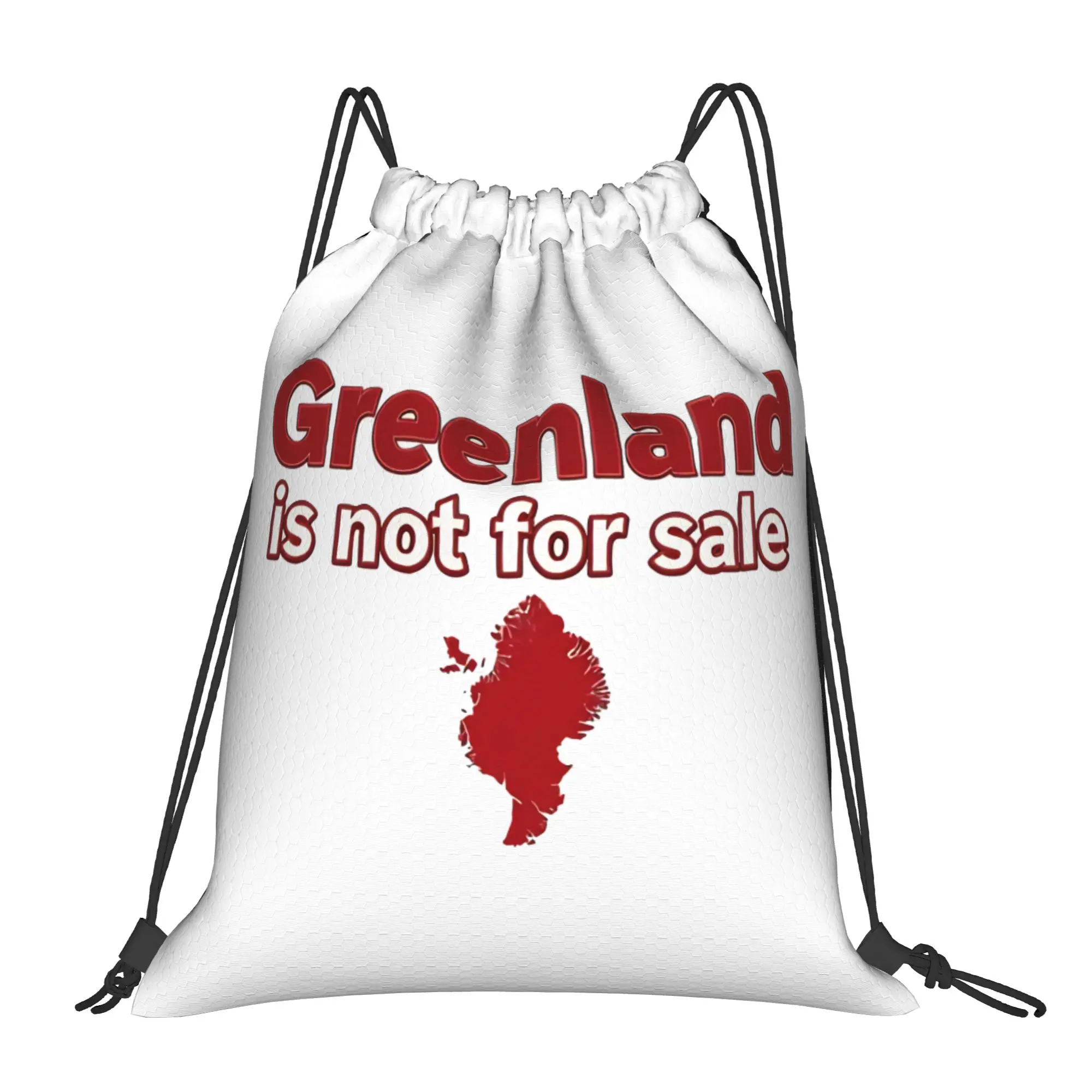

Greenland Is Not For Sale Independence Drawstring Backpack Gym Sports Sackpack Water Resistant String Bag for Yoga