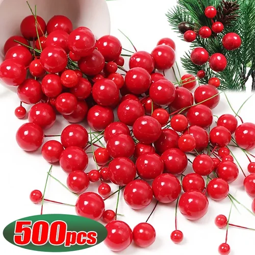 웨딩 파티용 미니 인공 레드 베리, 가짜 베리 체리 수술, 크리스마스 DIY 꽃 화환, 홈 데코, 도매, 신제품  Best5