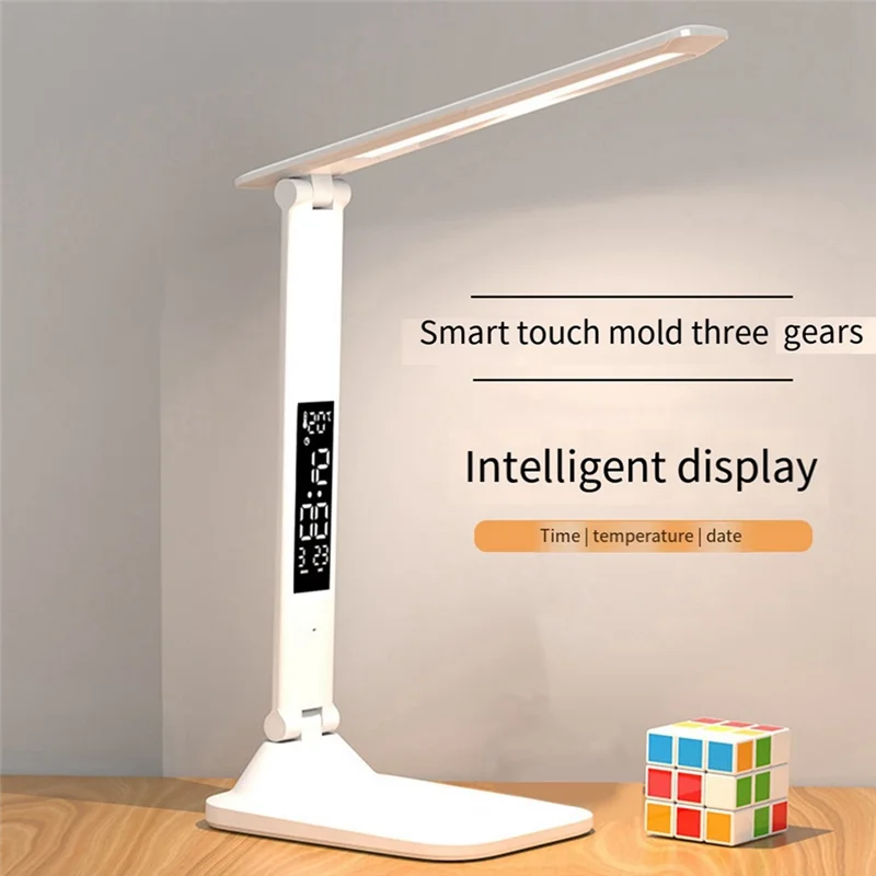 30LED Personality Square Desk Lighting Lamp Simple Reading Table Lamp 2000MAh Rechargeable Bedside Lamp for Study Work