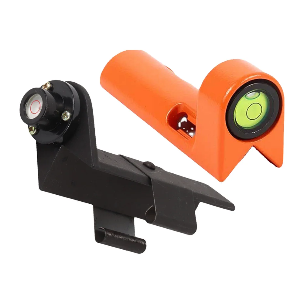 90 Degree Right Angle Bubble Level Adjustable Vial For Grade Rod Centering Pole Die Cast Aluminum Surveying Tool Orange Black