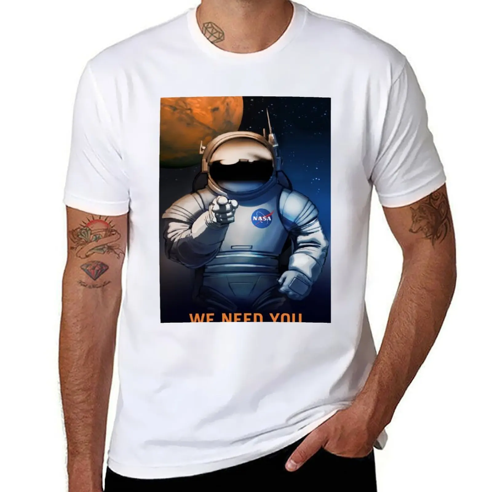 

We Need You: On Mars! T-Shirt t shirt custom print man t shirt cotton T-Shirt