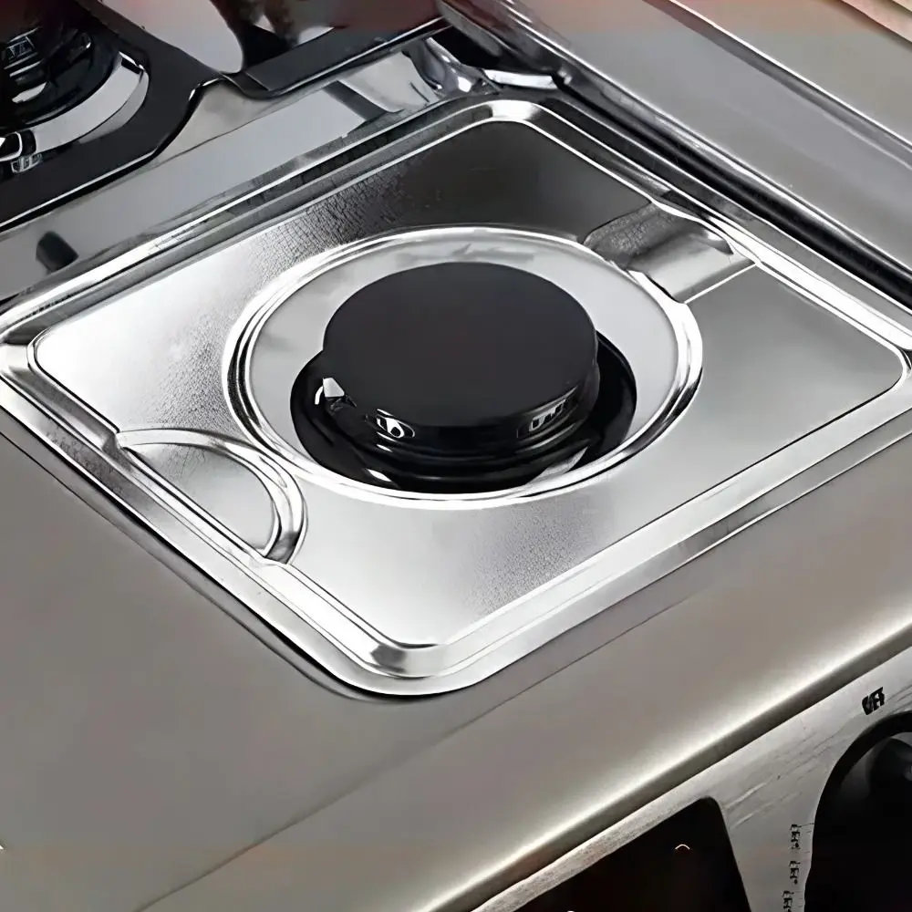 Stainless Steel Square Gas Stove Drip Oil Pan Stain-resistant Scratch Resistant Gas Burner Drip Oil Pan Rust-proof