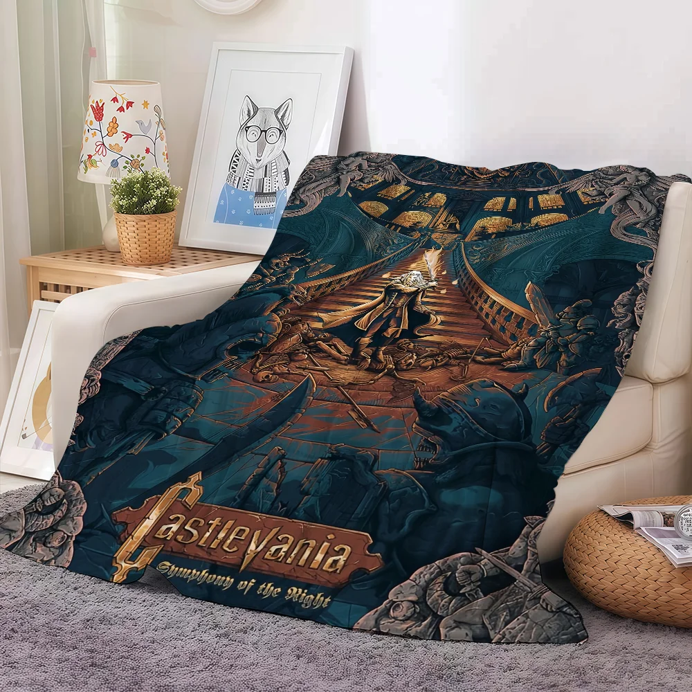 C-Castlevania Symphony Of Night Game Blanket Warm And Soft Suitable For Bedroom Living Room Sofa Bed Office Travel Camping