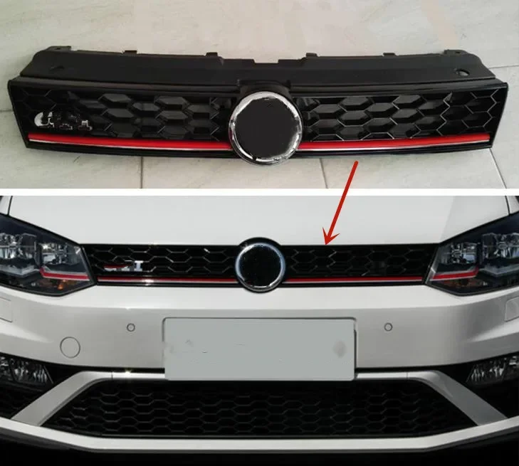 

For Volkswagen Polo 2014-2018 Modified China Network Retrofit GTI Honeycomb Sport Grille insect proof protection car accessories