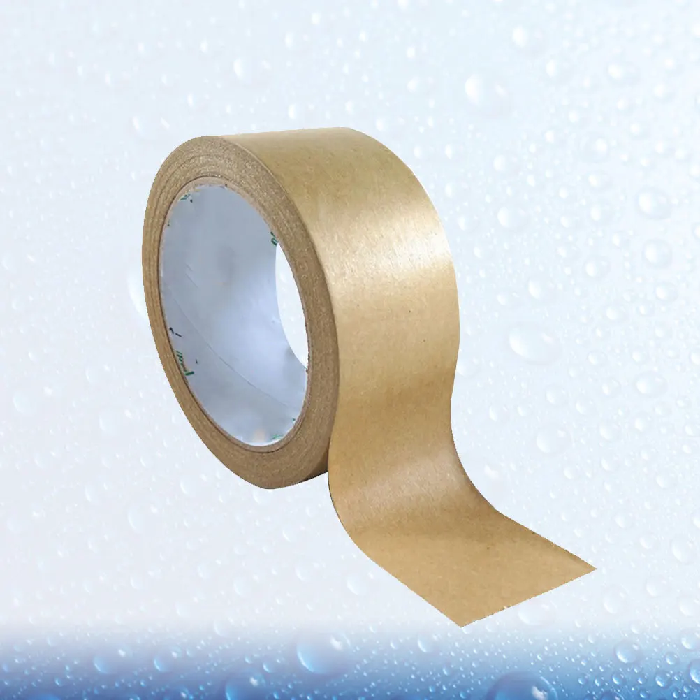 50mm クラフト紙テープ ソリッドカラー 装飾用 自己粘着 DIY クラフト ギフトラッピング用 耐水性 油性 カール防止 耐候性