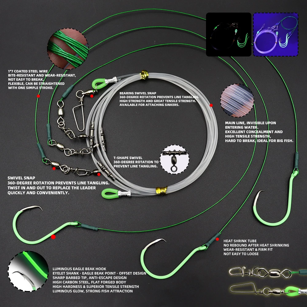 ZYZHE 1pc Deep Drop Rigs Boat  - Fishing Hook Circle recension och pris