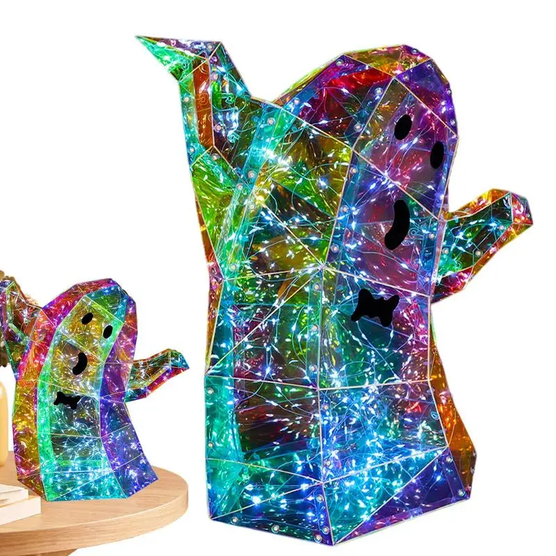 Prismatic Rainbow Ghost night Light Colorful Illumination with innovative design Indoor & Outdoor LED lamp Halloween Ornaments