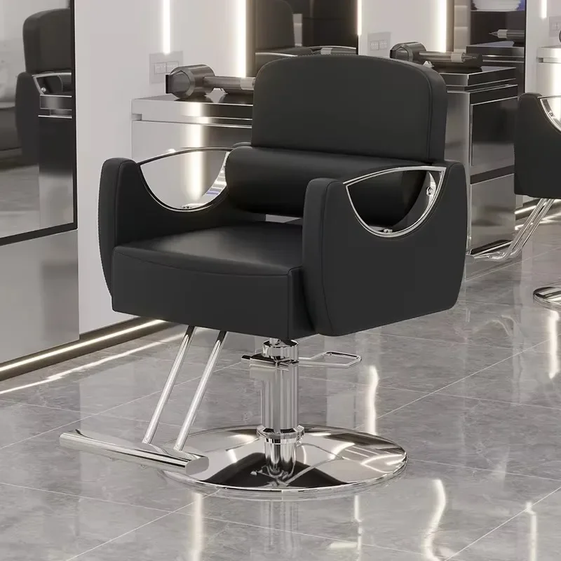 Personalized Barber Chair Folding White Design Hairstylist Barber Chair Nordic Adjustable