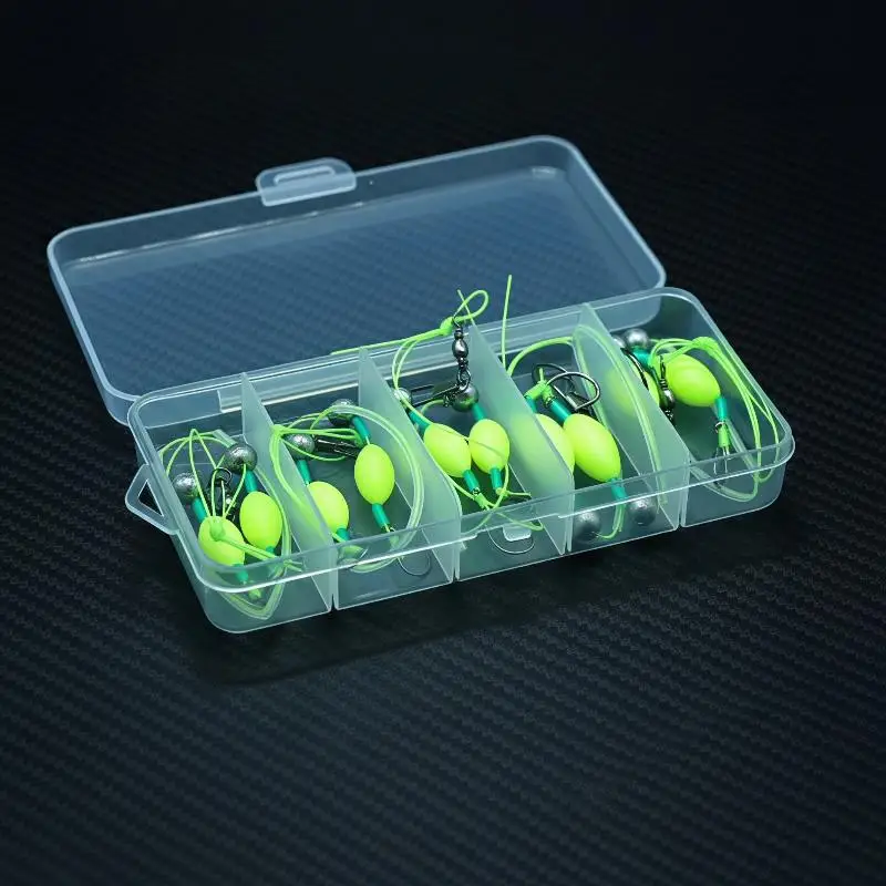 5-teiliges Angelhaken-Set in verschiedenen Größen, blendfreie, leichte Doppel-Ise-Ni-Haken für Angler, Angelgeschenke – Detail 6