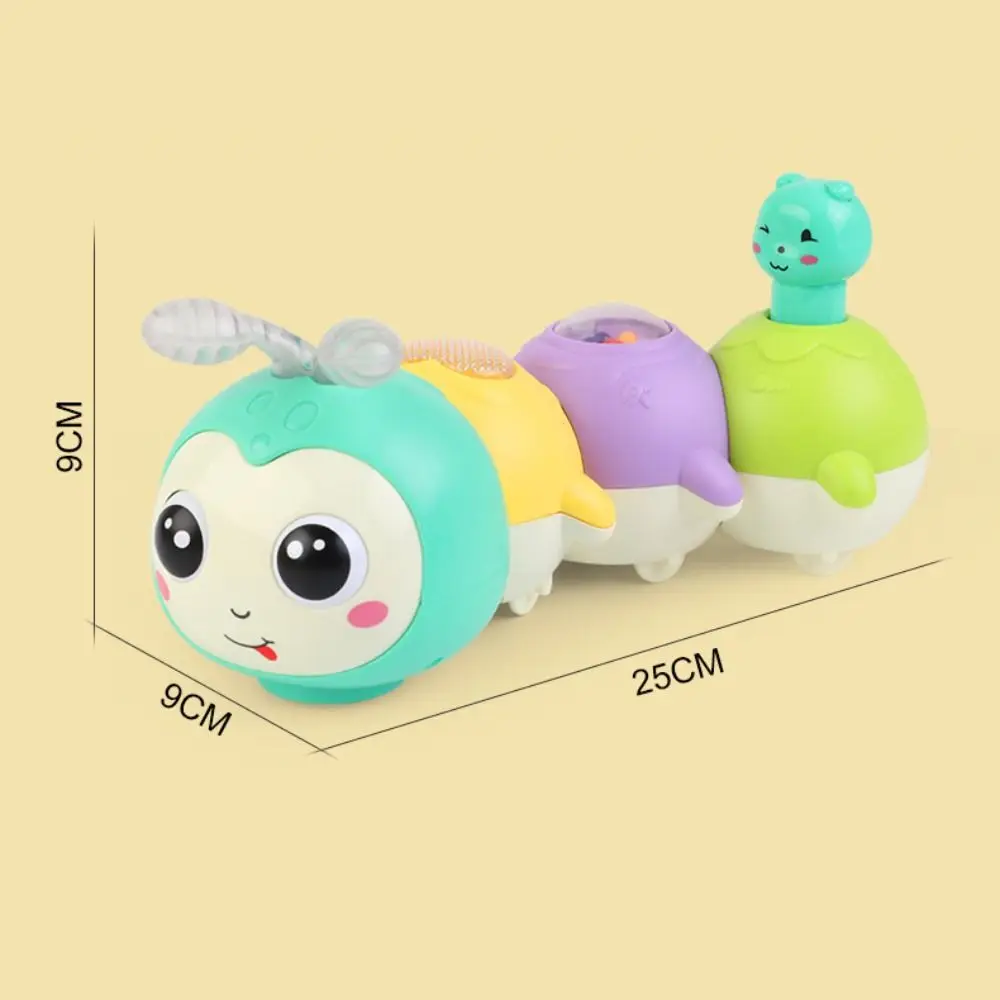 Montessori rastejando lagarta brinquedo sensorial magnético omnidirecional lagarta brinquedo dos desenhos animados direção automática carro de brinquedo elétrico