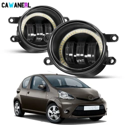 2 X 30W Fog Light Assembly Angel Eye DRL For Toyota Aygo (_B1_) 2005-2014 H11 Car Front LED Fog Daytime Running Lamp 6000LM 12V