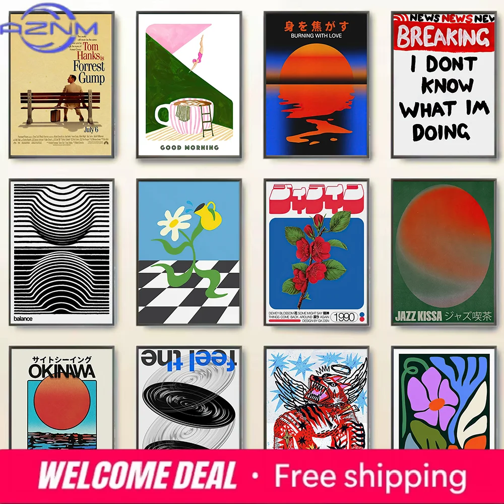 

AZNM Retro Retro Pop Art Poster Canvas Painting For Modern Home Wall Decor Stylish Living Room Bedroom Decoration