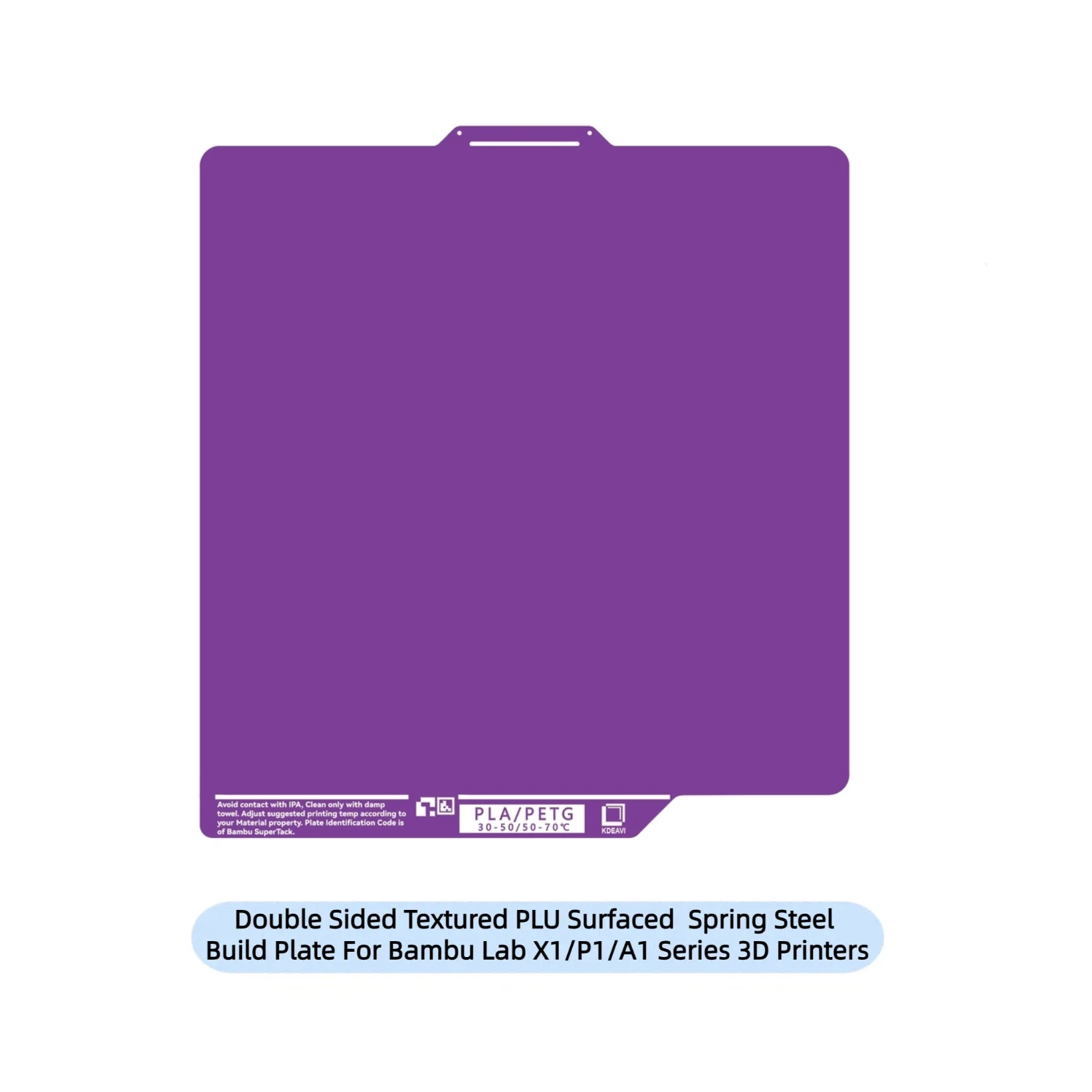 257x257mm For Bambu A1/P1P/P1S/P2S/X1C/X1E Double Sided Textured
