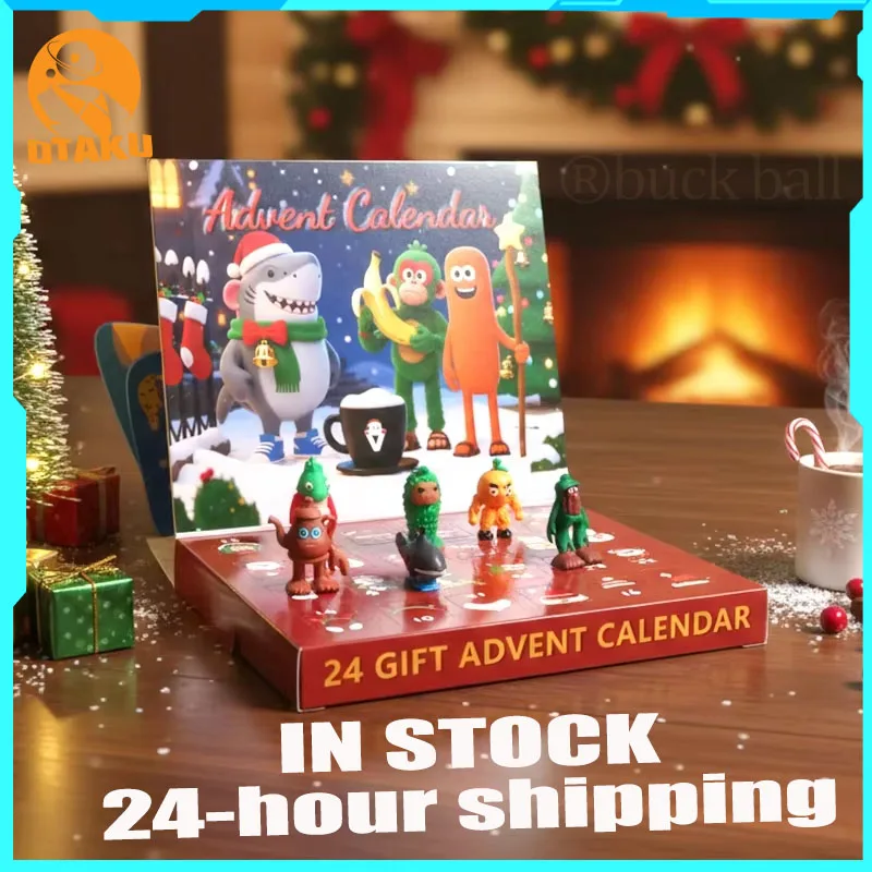 

Итальянский рождественский адвент-календарь Brainrot, эксклюзивная серия Tungtung Sahur, 24 шт., фигурка, календарь обратного отсчета с Рождеством, подарок