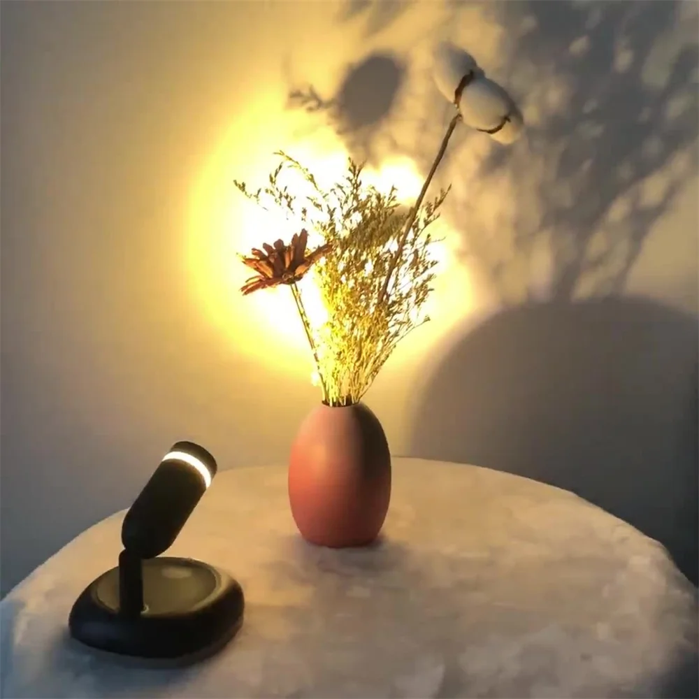 USB Rechargeable Led Spotlight&Night Lamp 3 Colors in 1(3000K/4000K/6500K) Indoor Decoration for Artwork Painting Tree Pictures
