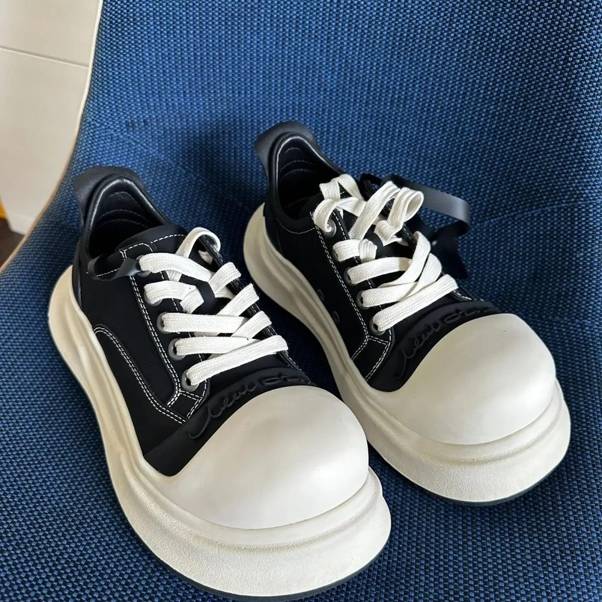 Big Head National Fashion New Ugly and Cute Retro Casual Platform Height Increasing Canvas Leather Sneakers Bread Woman Shoes