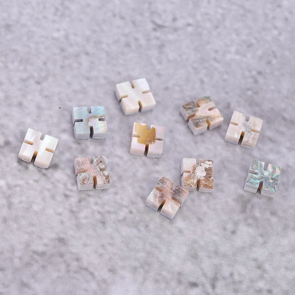 10PCS Square Shape Guitar Fretboard Inlay Dots 5 * 5 * 2 mm(0.20 * 0.20 * 0.08 in) Abalone Shell Material Guitar Inlay Dots