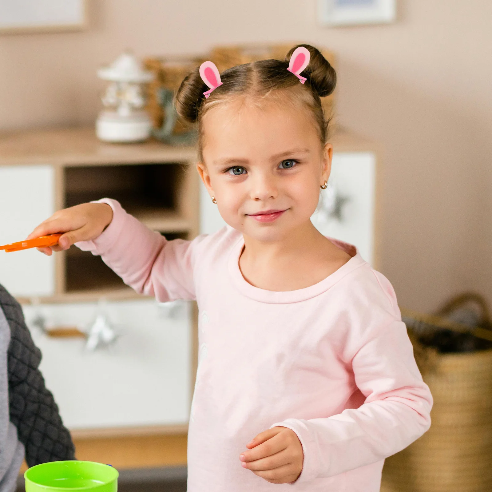 

2 шт. заколки для волос в виде ушей пасхального кролика, милые аксессуары в виде ушей кролика для костюмов на вечеринку, розовые повязки на голову, заколки-кролики