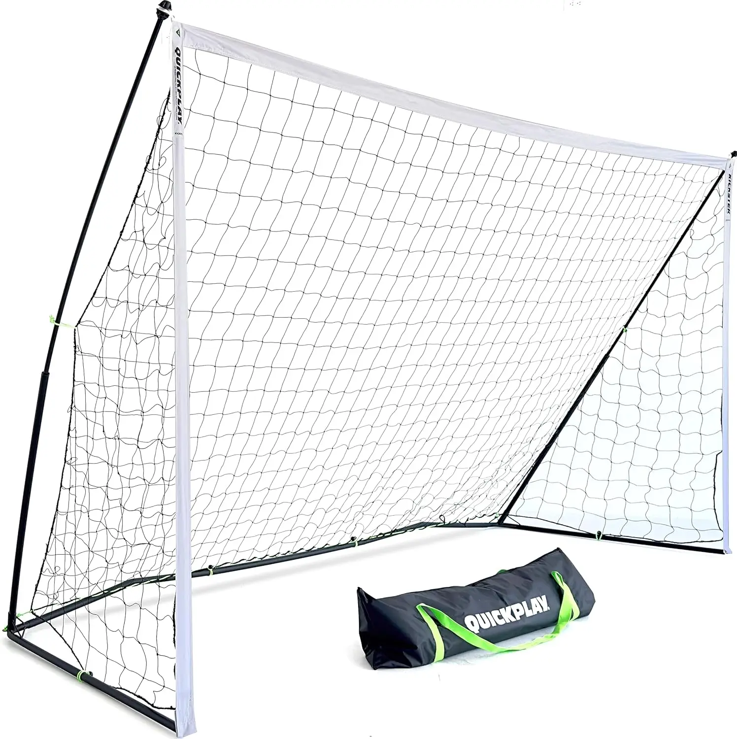 

QUICKPLAY Kickster Soccer Goal Range — ультрапортативный | Быстрая и простая установка | В комплект входит сетку и сумка для переноски. | Доступно в 7-размере