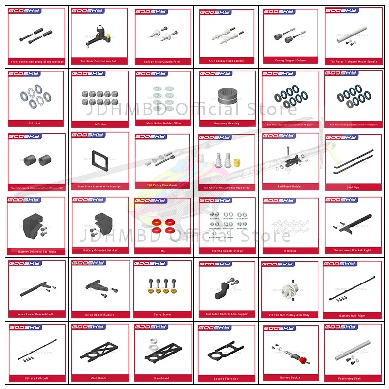 GOOSKY RS7 Helicopter Spare Parts Tail Rotor Holder One-way Bearing Skid Pipe for RS7 Helicopter.