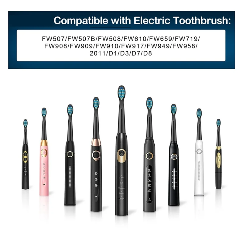 전동 칫솔 헤드, FW-507, 508, 551, 917/959,FW, FW-D3, FW-D7, FW-D8, 10 개
