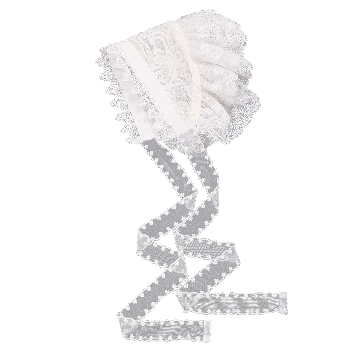 Vintage Lolita Head Scarf Triangle Lace Embroidered Headpiece for Women Headdress