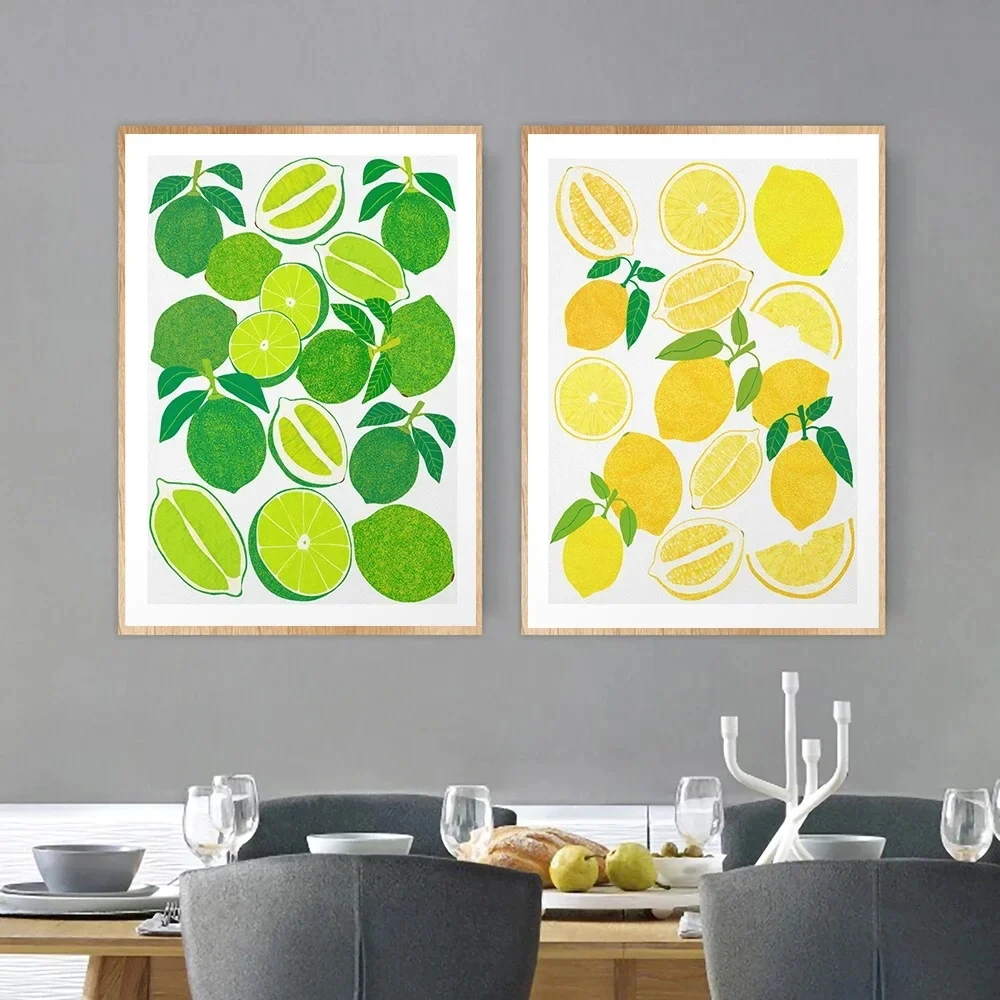 

Абстрактное настенное искусство, различные фрукты, лимоны, высокое разрешение, печать на холсте, постеры для дома, кухни, столовой, гостиной, украшение